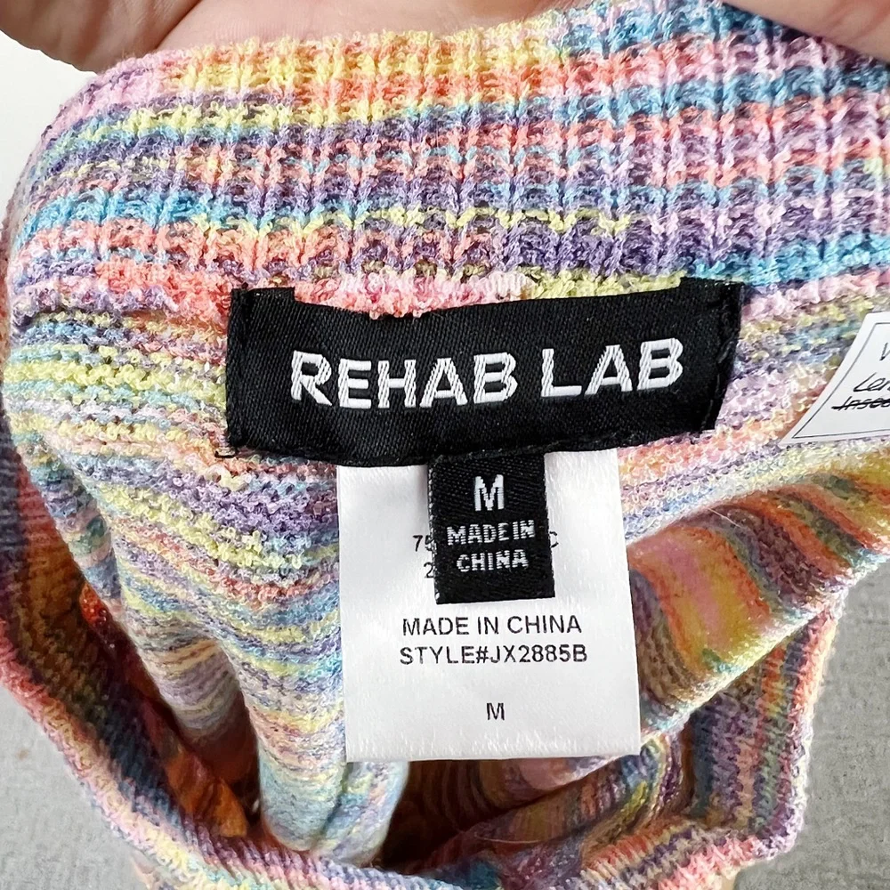 REHAB LAB Multicolored Knitted Crochet  High Rise Shorts - Picture 5 of 5